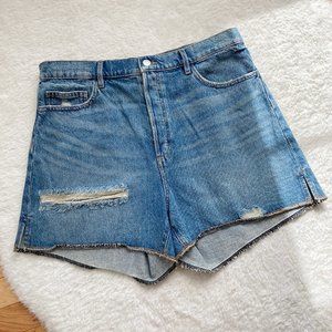 Guess NWOT Women's Distressed Blue Denim Shorts, Size 14